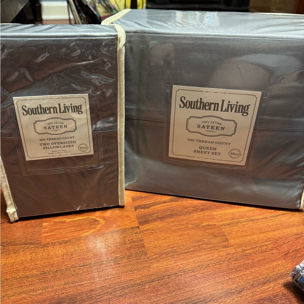 Southern Living Sateen Queen Sheet Set in Rich Gray